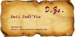 Deli Zsófia névjegykártya
